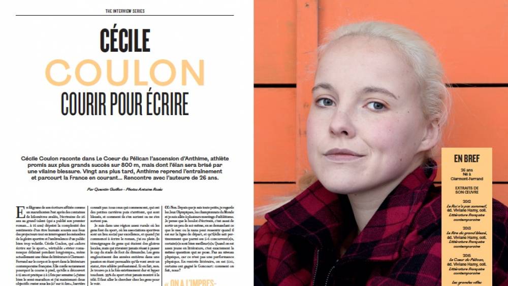 cecile coulon courir pour ecrire dans vo2 run