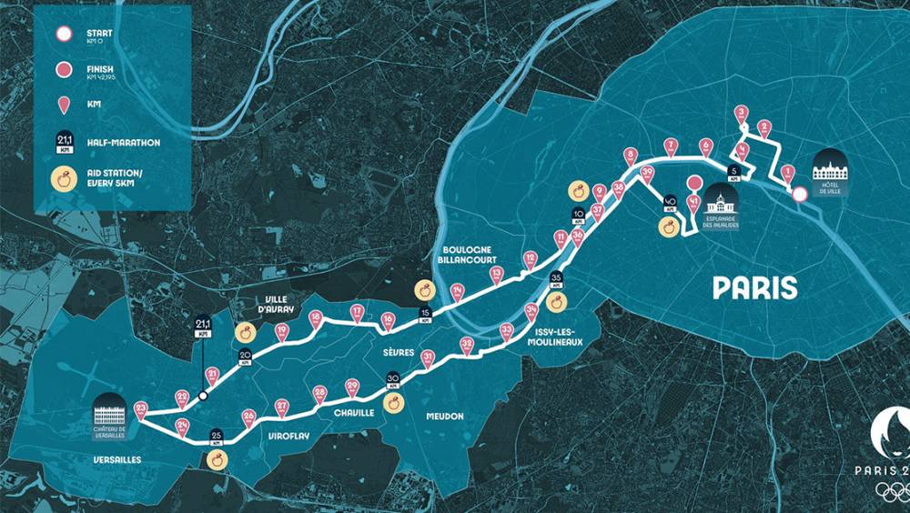 parcours marathon jo paris 2024